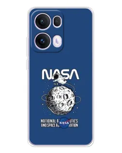 Чехол для OPPO Reno13 Pro с картинкой «NASA — лунная миссия»