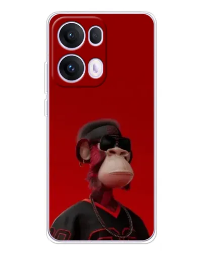 Чехол для OPPO Reno13 Pro с картинкой «Bored Ape в красном»