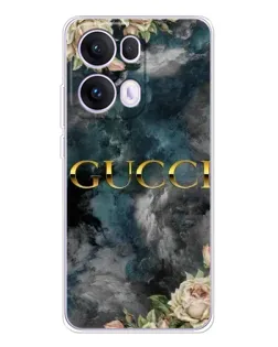 Чехол для OPPO Reno13 Pro с картинкой «Абстрактные цветы Gucci»