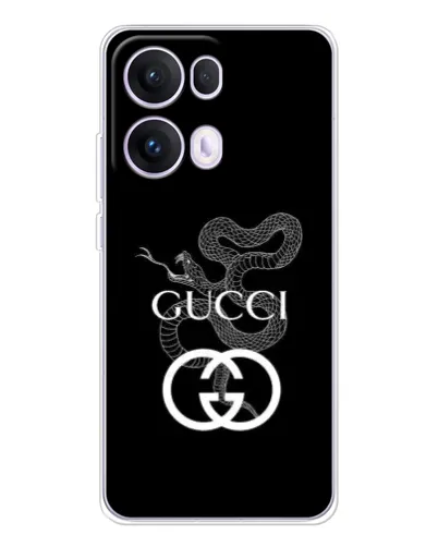 Чехол для OPPO Reno13 Pro с картинкой «Gucci — серебряная змея»