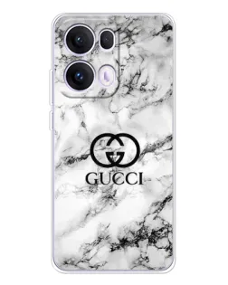 Чехол для OPPO Reno13 Pro с картинкой «Gucci — мраморный шик»