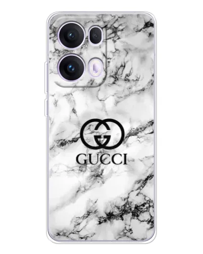 Чехол для OPPO Reno13 Pro с картинкой «Gucci — мраморный шик»
