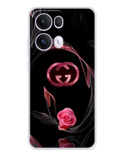 Чехол для OPPO Reno13 Pro с картинкой «Gucci — неоновая роза»