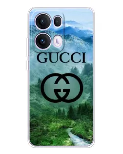 Чехол для OPPO Reno13 Pro с картинкой «Gucci — горный пейзаж»