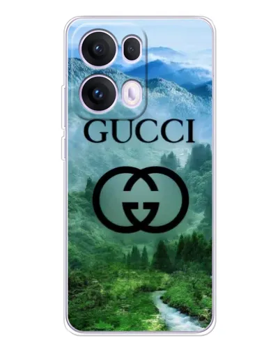 Чехол для OPPO Reno13 Pro с картинкой «Gucci — горный пейзаж»