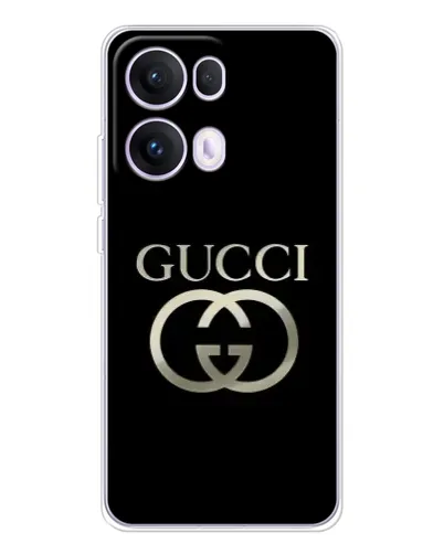 Чехол для OPPO Reno13 Pro с картинкой «Gucci — золото на черном» Чехол для OPPO Reno13 Pro с картинкой «Gucci — золото на черном»