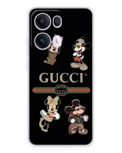 Чехол для OPPO Reno13 Pro с картинкой «Gucci — герои Disney и монограмма»