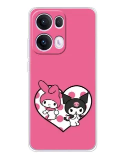 Чохол для OPPO Reno13 Pro з картинкою «Kuromi та My Melody»