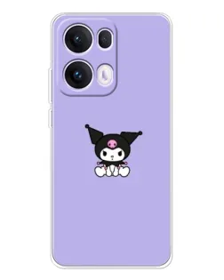 Чохол для OPPO Reno13 Pro з картинкою «Kuromi — фіолетовий мінімалізм»
