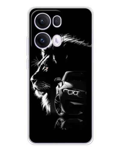 Чехол для OPPO Reno13 Pro с картинкой «BMW и лев» Чехол для OPPO Reno13 Pro с картинкой «BMW и лев»