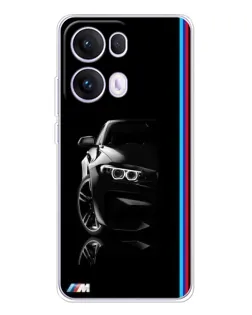 Чехол для OPPO Reno13 Pro с картинкой «Силуэт BMW в темноте»