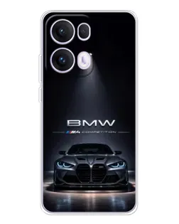 Чохол для OPPO Reno13 Pro з картинкою «BMW крізь нічне місто»