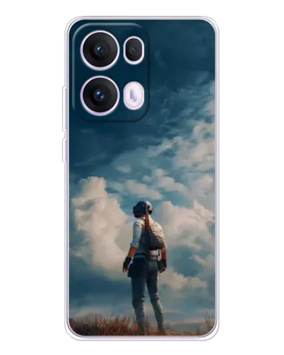 Чохол для OPPO Reno13 Pro з картинкою «Герой PUBG на скелі»