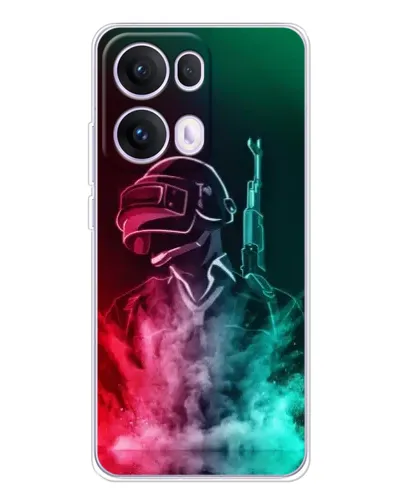 Чохол для OPPO Reno13 Pro з картинкою «PUBG — вогняний воїн»