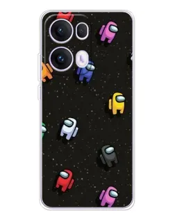 Чохол для OPPO Reno13 Pro з картинкою «Космічний патерн Among Us»