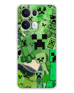 Чохол для OPPO Reno13 Pro з картинкою «Кріпери Minecraft»
