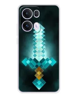 Чохол для OPPO Reno13 Pro з картинкою «Алмазний меч неон»