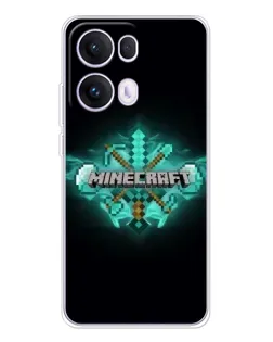 Чохол для OPPO Reno13 Pro з картинкою «Minecraft Diamond лого»
