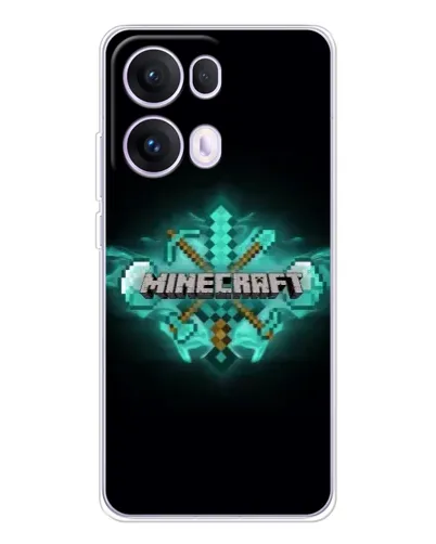 Чохол для OPPO Reno13 Pro з картинкою «Minecraft Diamond лого» Чохол для OPPO Reno13 Pro з картинкою «Minecraft Diamond лого»