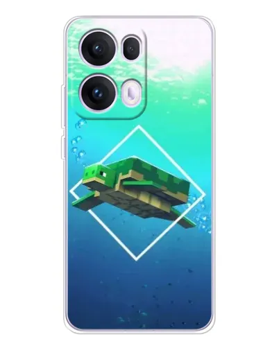 Чехол для OPPO Reno13 Pro с картинкой «Черепаха Minecraft» Чехол для OPPO Reno13 Pro с картинкой «Черепаха Minecraft»