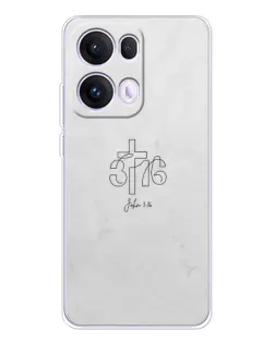 Чохол для OPPO Reno13 Pro з картинкою «Івана 3:16 Хрест»