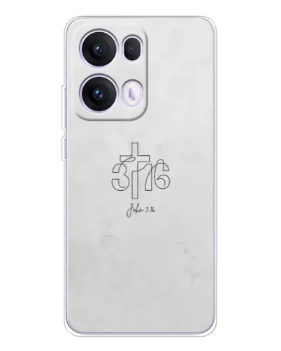 Чохол для OPPO Reno13 Pro з картинкою «Івана 3:16 Хрест»
