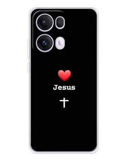 Чохол для OPPO Reno13 Pro з картинкою «Серце - Jesus»