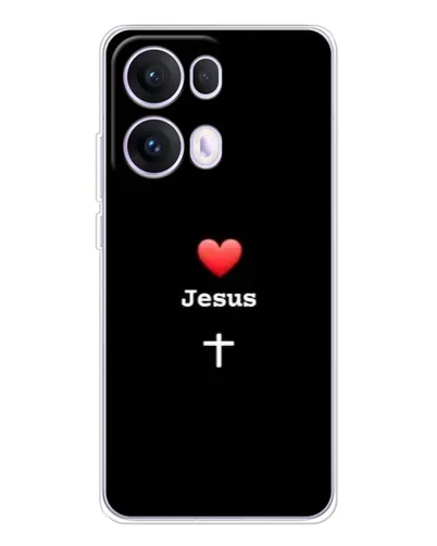 Чохол для OPPO Reno13 Pro з картинкою «Серце - Jesus»