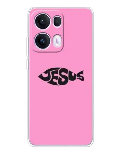 Чохол для OPPO Reno13 Pro з картинкою «Рожевий символ Jesus»