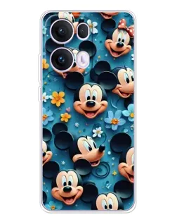 Чехол для OPPO Reno13 Pro с картинкой «Паттерн Микки и Минни»