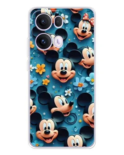 Чехол для OPPO Reno13 Pro с картинкой «Паттерн Микки и Минни»