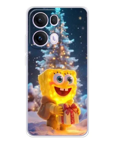 Чохол для OPPO Reno13 Pro з картинкою «Різдвяний Спанч Боб» Чохол для OPPO Reno13 Pro з картинкою «Різдвяний Спанч Боб»