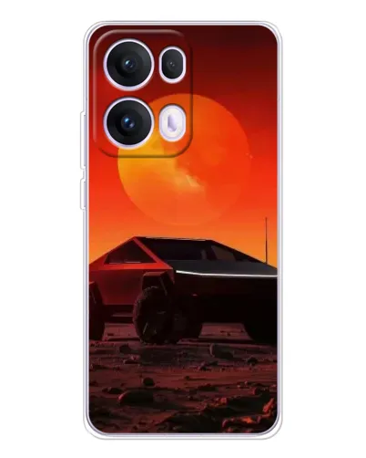 Чохол для OPPO Reno13 Pro з картинкою «Cybertruck на Марсі»