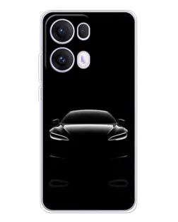 Чохол для OPPO Reno13 Pro з картинкою «Силует Tesla Night»