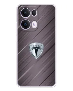 Чохол для OPPO Reno13 Pro з картинкою «Металева текстура Tesla»