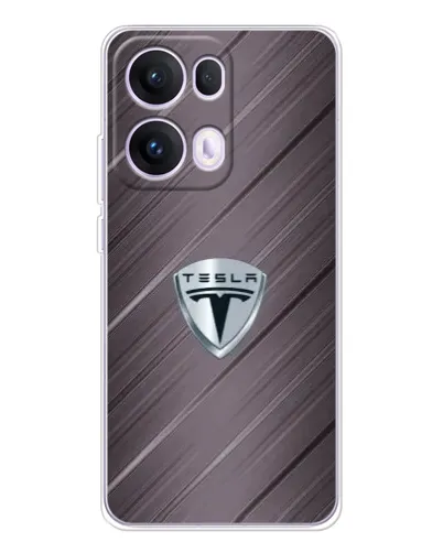 Чохол для OPPO Reno13 Pro з картинкою «Металева текстура Tesla»