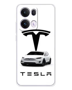 Чохол для OPPO Reno13 Pro з картинкою «Tesla White Style»