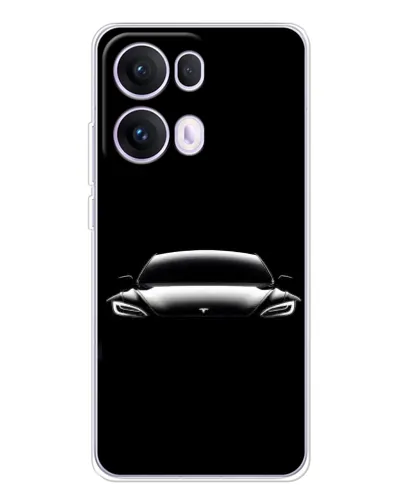 Чохол для OPPO Reno13 Pro з картинкою «Фари Tesla Night»