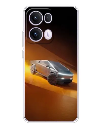 Чохол для OPPO Reno13 Pro з картинкою «Cybertruck у пустелі»