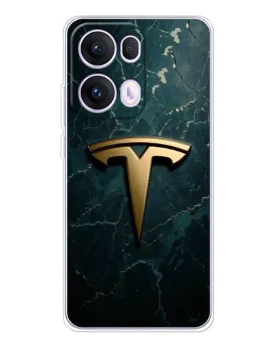 Чохол для OPPO Reno13 Pro з картинкою «Мармурова Tesla Gold»