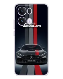 Чохол для OPPO Reno13 Pro з картинкою «Mercedes — білий карбон»