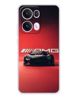 Чехол для OPPO Reno13 Pro с картинкой «Mercedes AMG — красная линия»