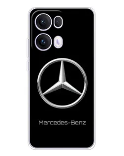 Чехол для OPPO Reno13 Pro с картинкой «Mercedes Silver Logo»