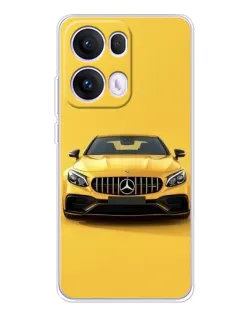 Чехол для OPPO Reno13 Pro с картинкой «Желтый Mercedes GT»