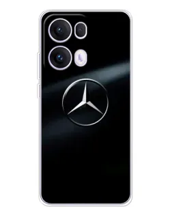 Чехол для OPPO Reno13 Pro с картинкой «Mercedes на металле» Чехол для OPPO Reno13 Pro с картинкой «Mercedes на металле»