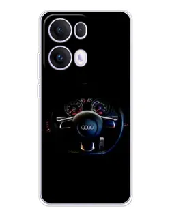 Чохол для OPPO Reno13 Pro з картинкою «Салон Audi — кермо»