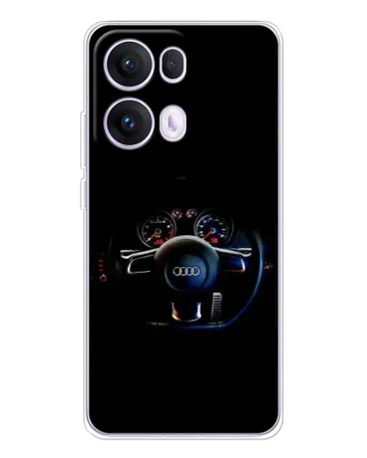 Чохол для OPPO Reno13 Pro з картинкою «Салон Audi — кермо»