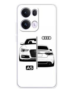 Чохол для OPPO Reno13 Pro з картинкою «Audi — контрастний дизайн»