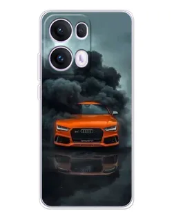 Чохол для OPPO Reno13 Pro з картинкою «Audi у хмарах диму»