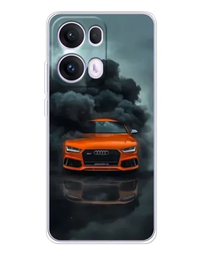 Чохол для OPPO Reno13 Pro з картинкою «Audi у хмарах диму»